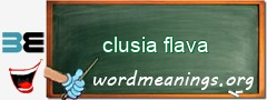 WordMeaning blackboard for clusia flava